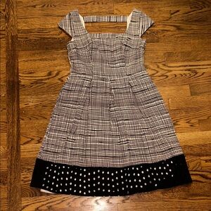 Nine West Black and White Patterned Dress